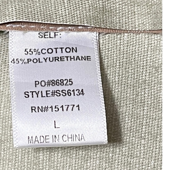 NWT Le Lis Collection Vegan Leather Striped Neutral Women’s Skirt Size Large - Picture 8 of 13